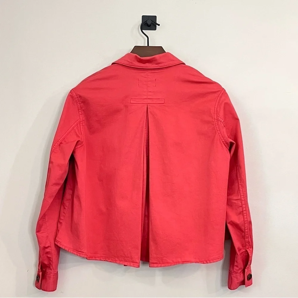 Anthropologie Orange Utility Jacket